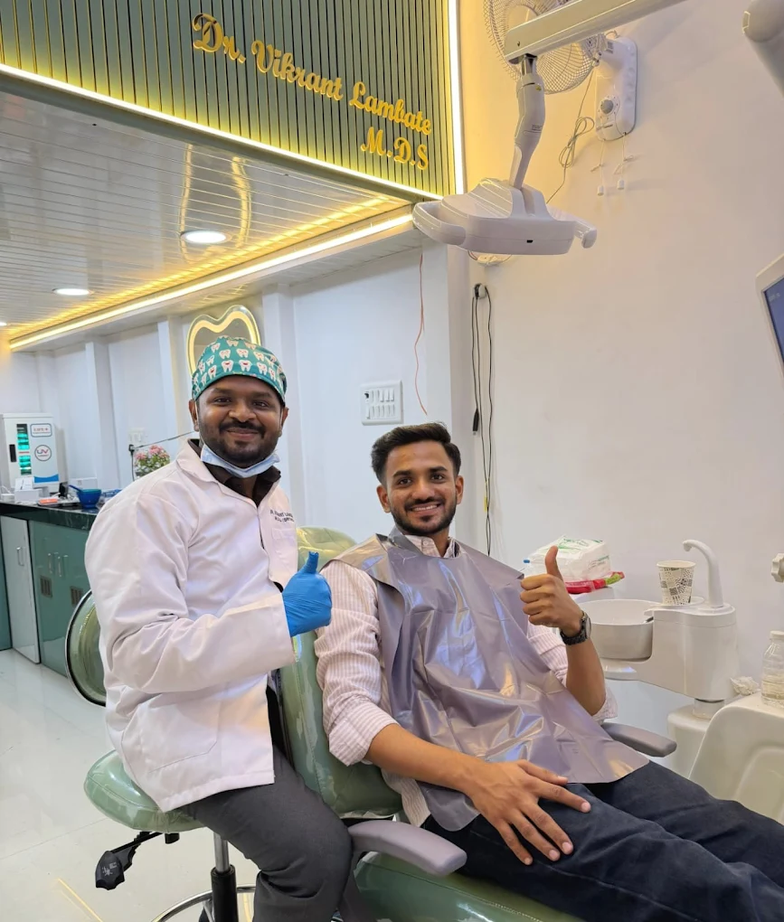 Dr. Vikrant Lambate with patient